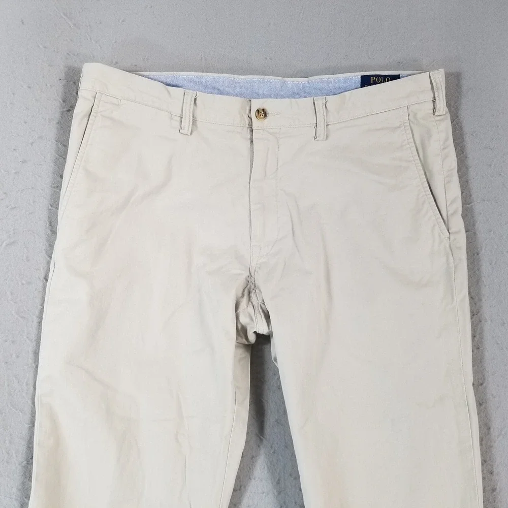 Polo Ralph Lauren Pants Mens 36x30 Beige Polo Classic Chino Straight Stretch